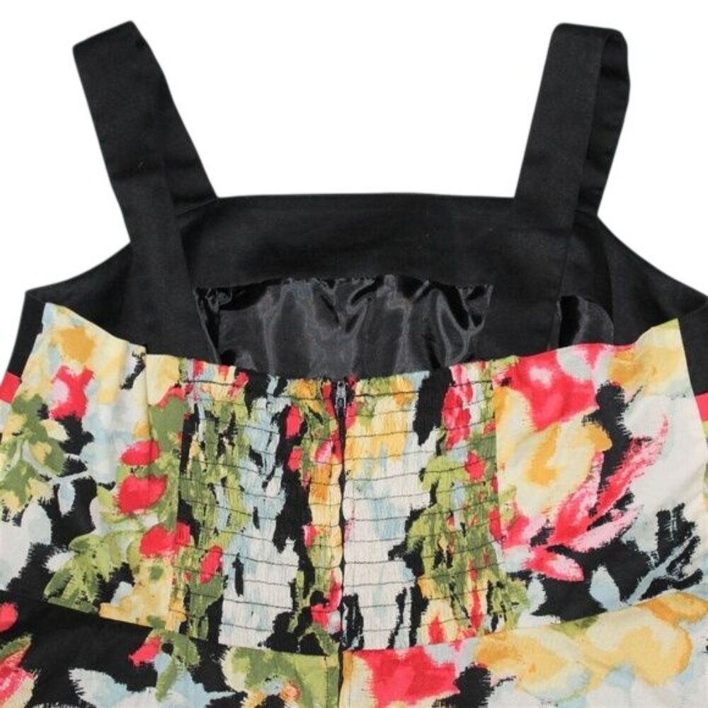 Lane Bryant Plus Sz 16 Red Black Floral Sleeveless Fit And Flow Party Dress NEW - Picture 5 of 8